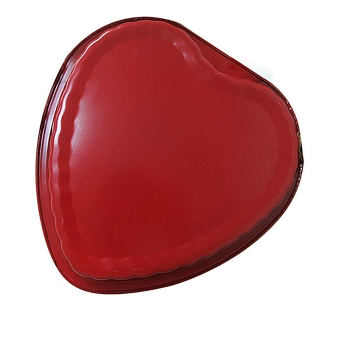 Ancdream Housewares Premium Carbon Steel Non Stick Cake Baking Bakeware Heart Cake Pans Trays Dishes Red Color... N7