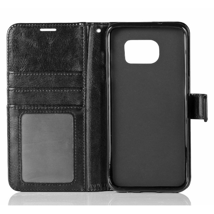 Galaxy S7 Case, HLCT PU Leather Case, With Soft TPU Protective Bumper, Built-In Kickstand, Cash And Card Pockets... N12