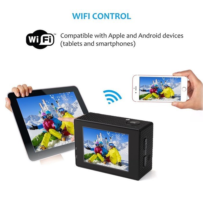 SAVFY Ultra HD 4K WIFI Action Camera SJ9000 with 2.0'' LCD Display Waterproof Sports Action Camera Accessory Bundles... N5