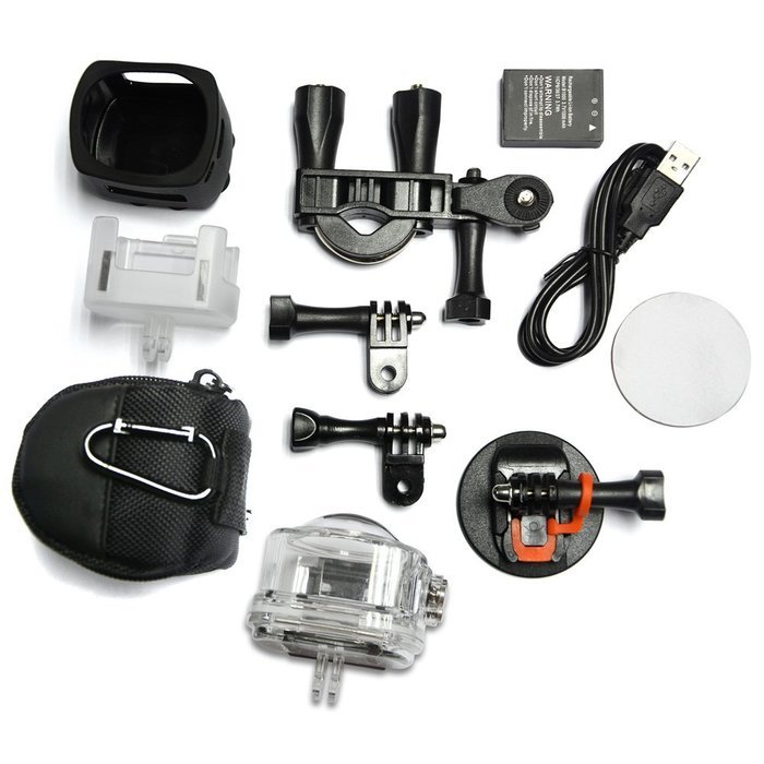 AMKOV AMK-100S 360 Degree All View 220 Fisheye Camera WiFi 1440P@30FPS Action Camera N3