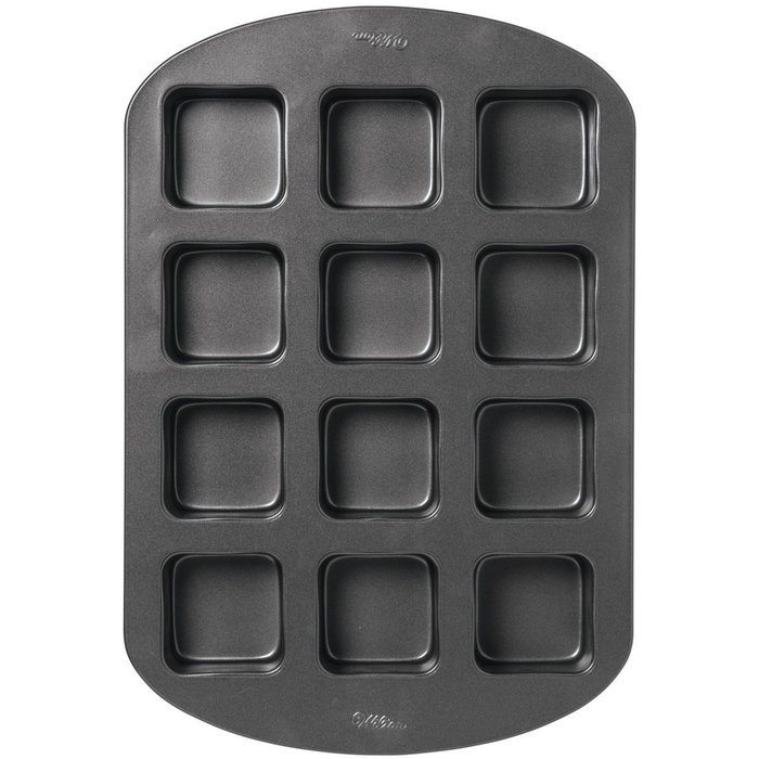 Wilton 2105-0693 12-Cavity Nonstick Square Treat Cake Pan N14