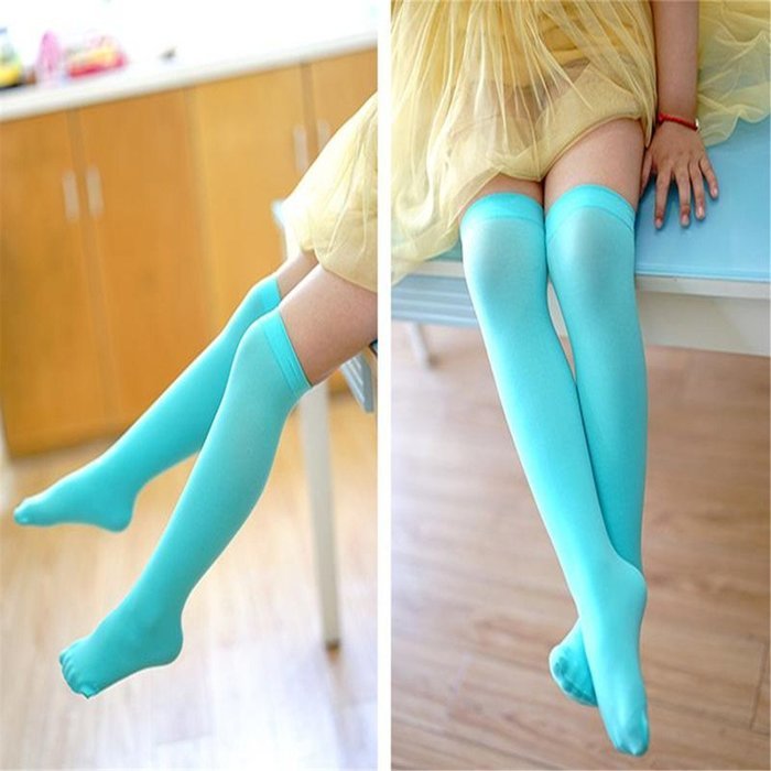 Phoneix 2pcs Korean Girls Socks Tube Students Candy Color Velvet Stockings N10