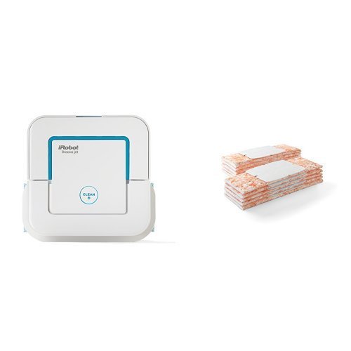 iRobot Braava jet 240 Mopping Robot & iRobot Braava jet Damp Sweeping Pads - 10 pack