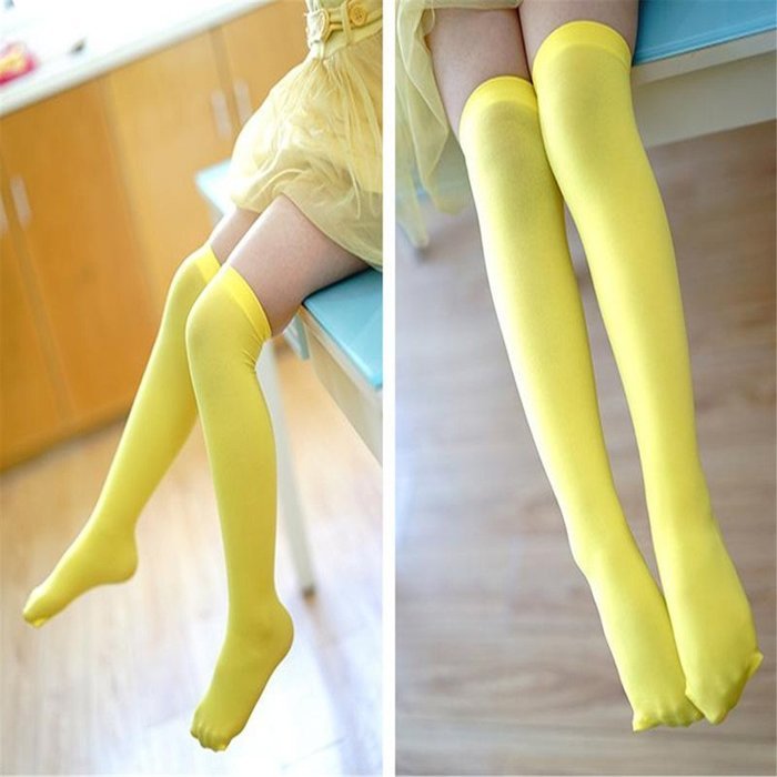 Phoneix 2pcs Korean Girls Socks Tube Students Candy Color Velvet Stockings N11