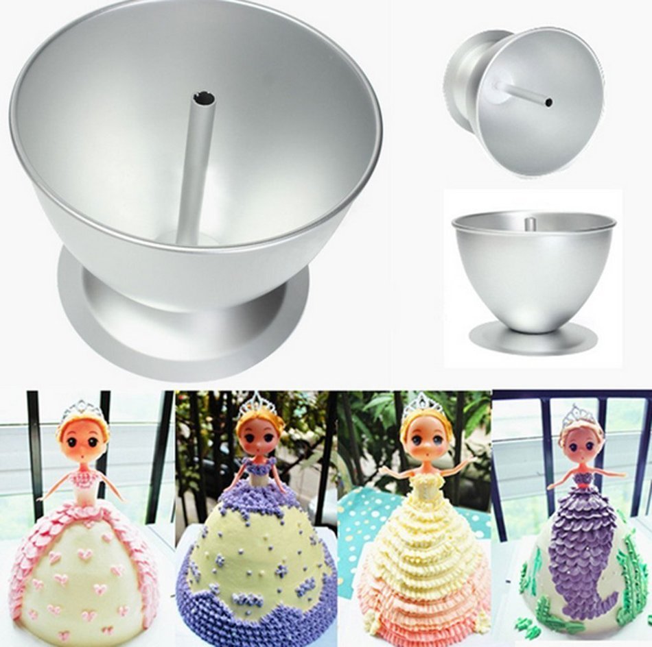 New 3D Princess Dress Mold Cake Fondant Mould For DIY Beauty Baking Pan Kitchen Tools N6