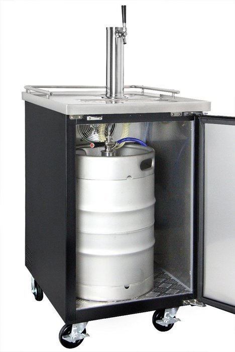 Kegco Three Faucet Commercial Direct Draw Beer Dispenser Black Kegerator Keg Cooler XCK-1B-3 N22