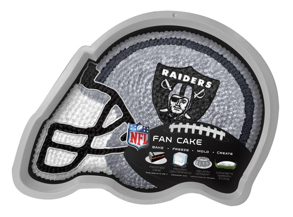 NFL Oakland Raiders Fan Cakes Heat Resistant CPET Plastic Cake Pan N2