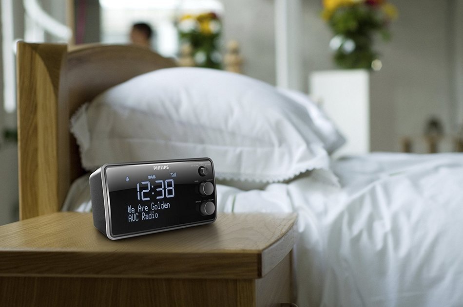 Philips AJB3552/12 Clock Digital Radio LCD Gentle Wake DAB+ DBB