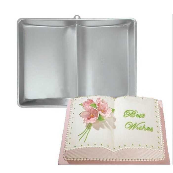 Modekini Book Shape Cake Tin Fondant Baking Mold Aluminum Alloy N3