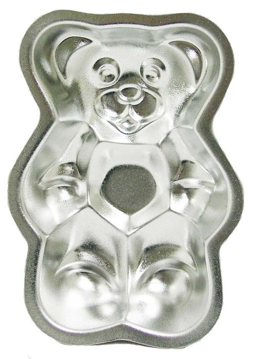 Tinplated Teddy Bear Shaped Cake Pan, Set of 4