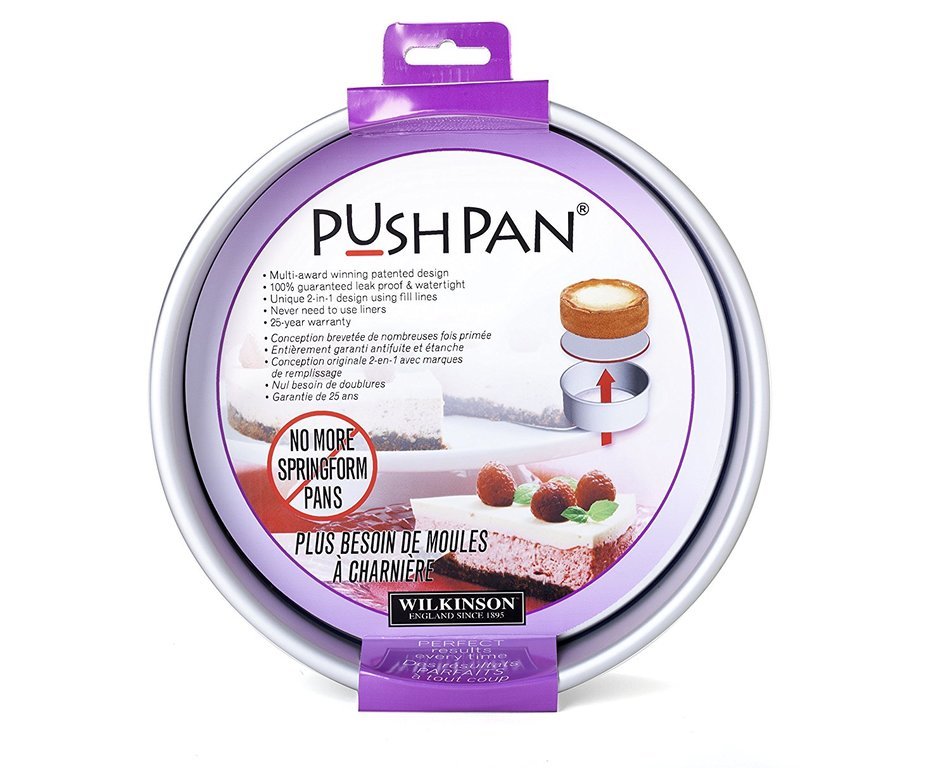 PushPan Round 6 by 2-Inch Aluminum Cake Pan, Silver N9