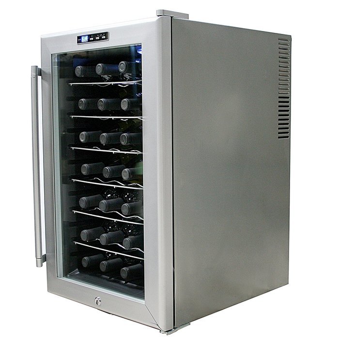 Whynter WC28S SNO 28 Bottle Wine Cooler, Platinum with Lock N8