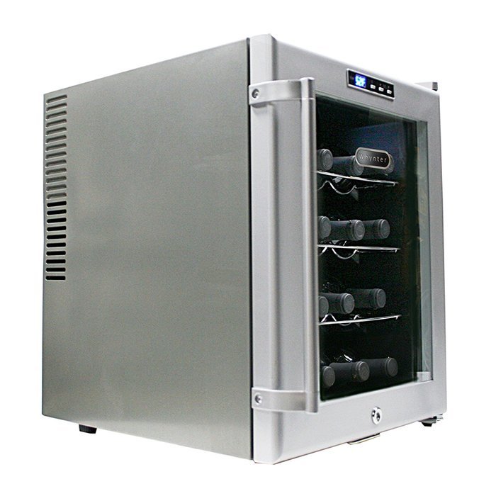 Whynter WC28S SNO 28 Bottle Wine Cooler, Platinum with Lock N9