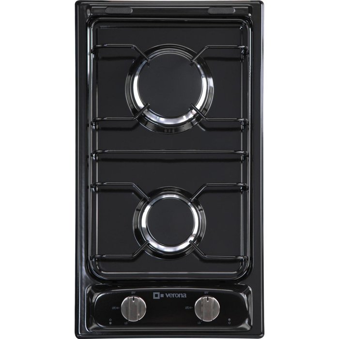12" Gas Cooktop with 2 Burners Finish: Black