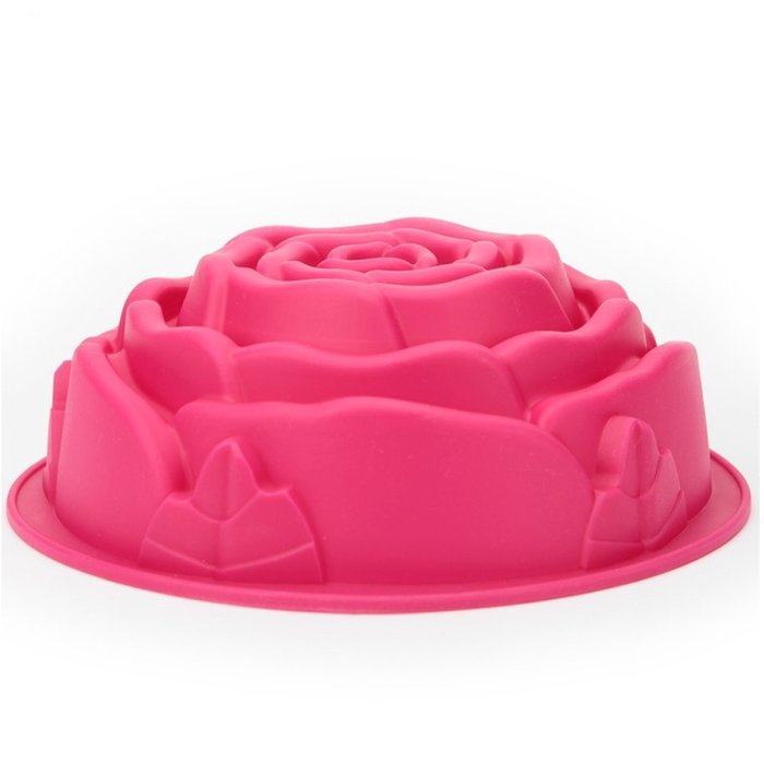TFDSY Rose Flower Birthday Cake Bread Mold Silicone Baking Mould Tin Bakeware Decorating Dessert Pan N2