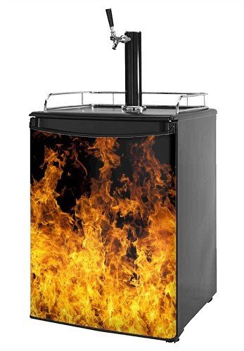 Kegerator Skin - Open Fire (fits medium sized dorm fridge and kegerators)