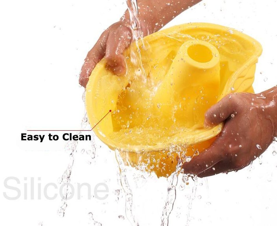 1ea 9" Alekoo Non-Stick Silicone DIY Cake Bundt Pans, Chiffon Mold, Savarin Pan (High) N10