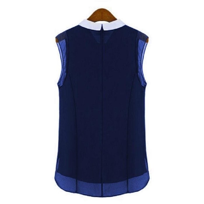 TR.OD Women Summer cloth Chiffon Sleeveless Vest Shirts Tops Blouse