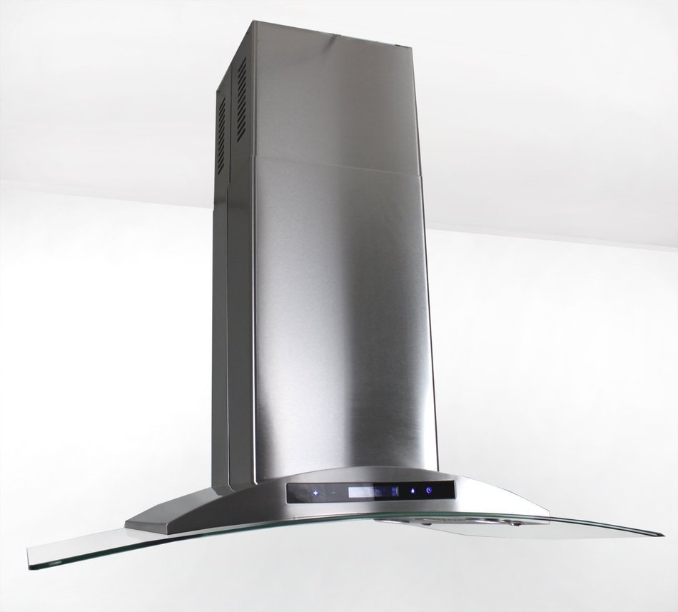 Golden Vantage Stainless Steel 36" Euro Style Island Mount Range Hood LCD Screen GV-GL-9009-36 N3