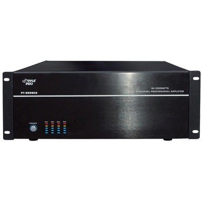 PylePro PT8000CH Amplifier - 1000 W RMS - 8 Channel. 19IN RACK MOUNT 8000 WATT 8 CHANNEL STEREO/MONO AMPLIFIER...