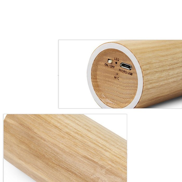 Trista99 Wooden Bluetooth Mini Portable Stereo Rechargeable Speaker, Speaker Sound System, 3D Stereo Music Surround... N3