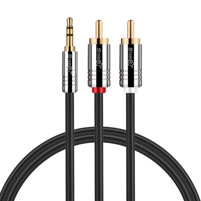 Starise 3.5mm to RCA Cable Male to Male Audio Stereo Y Splitter Cable for Car, Headphones, Home System, iPhone... N3