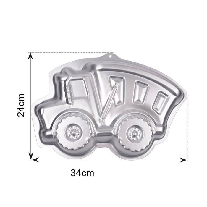 inkint Novelty Cute Birthday Cake Baking Pan Aluminum Alloy Truck Shape Chiffon Cake Molds for Cake Decorating... N4
