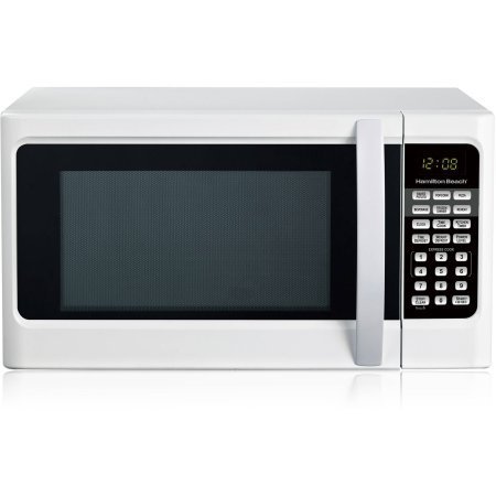 Hamilton Beach 1.1 cu ft Digital White Microwave Oven, Convenience Cooking Controls