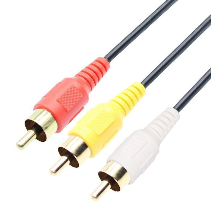 SNANSHI Gold Plated 3 RCA Male to Male Composite AV Audio Video Cable 15ft N8