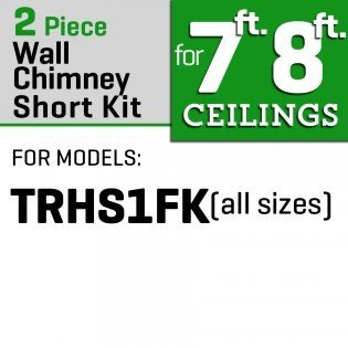 Z Line SK-KF1 2-12"&nbsp;Short Chimney&nbsp;Pieces for 7' to 8' Ceilings, Stainless N2