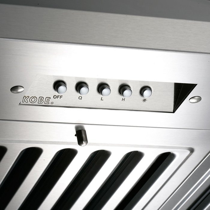 KOBE Range Hoods RAX9436SQB-DC46-1 3-Speed 680 CFM Brillia Wall Mount Range Hood Fits Ceiling Heights Of 10-1/... N2