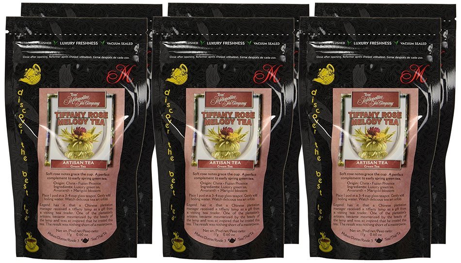 Metropolitan Tea Discovery Artisan Flowering Tea Pack, Tiffany Rose Melody N4