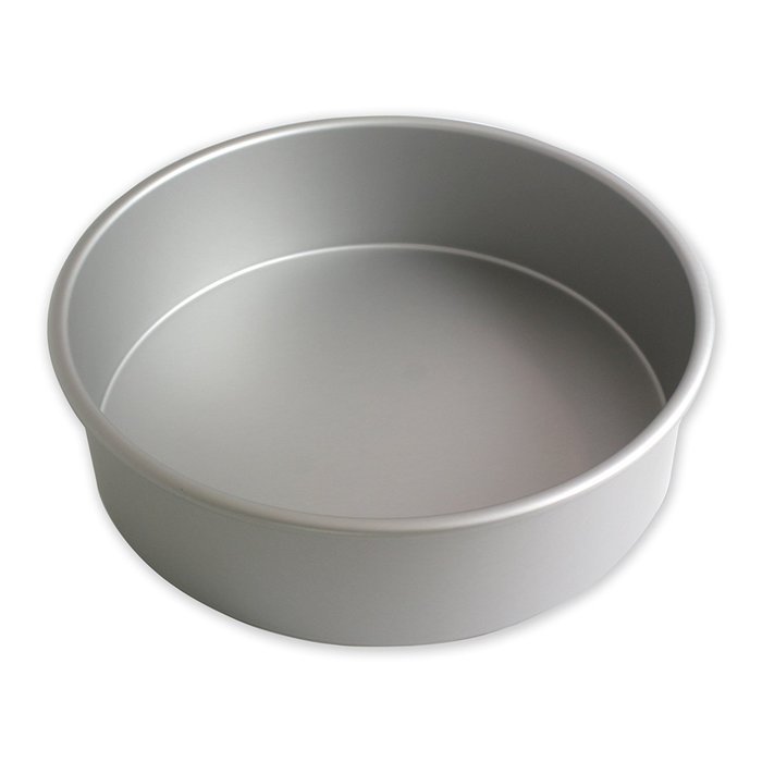 PME Round 12" x 3" Seamless Aluminum Baking Pan, Silver