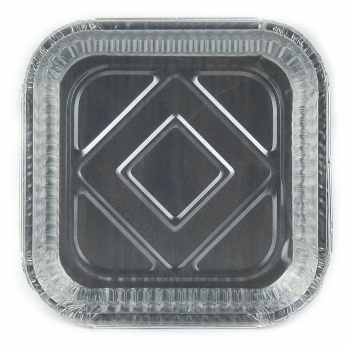 Disposable Aluminum Foil Pans 8" x 8" Square Cake Pan With Dome Lid 5 Sets N2