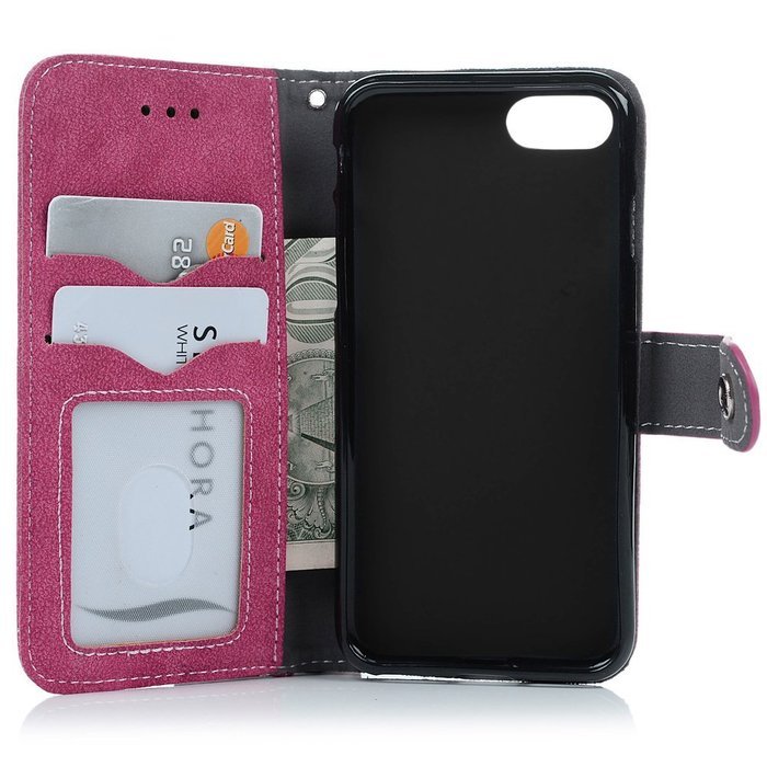 iPhone 7 Case (4.7 inch) - Slim Fit Wallet Counterfeit Cashmere Leather Extra ID/Credit Card Holders with Snap... N37