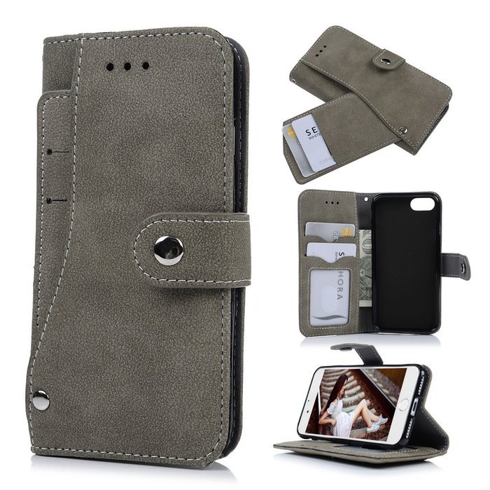 iPhone 7 Case (4.7 inch) - Slim Fit Wallet Counterfeit Cashmere Leather Extra ID/Credit Card Holders with Snap... N38