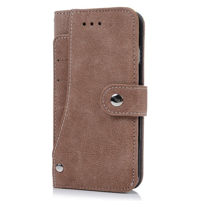 iPhone 7 Case (4.7 inch) - Slim Fit Wallet Counterfeit Cashmere Leather Extra ID/Credit Card Holders with Snap... N40