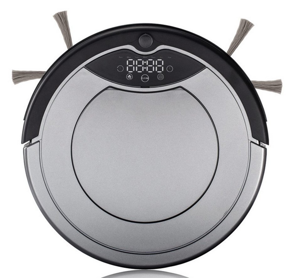 Eonego LCD Display Brush Robot Vacuums,Remote Control Anti-collision Automatic Robotic Cleaner (Pink) N3