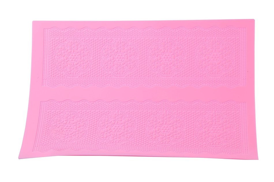 Cake Decoration Silicone Set - Lace Embossing Impression DIY Cake Fondant Decorating Mold - 4pc 10.5 x 0.2 x 15.5... N2