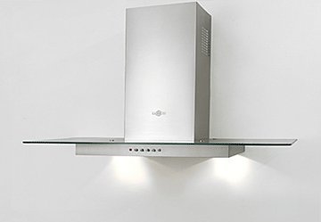 Range Hood Stainless Steel Glass 28" KA-107 NT AIR. Made in Italy.