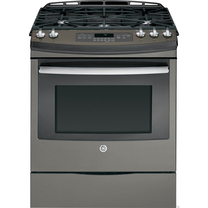 GE JGS750EEFES 30" Slate Gas Slide-In Sealed Burner Range - Convection