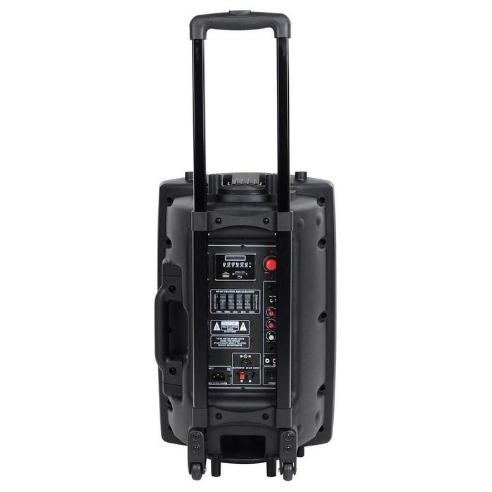 Leesons Inc. Portable 150W Active PA 15" Speaker Mic Guitar AMP Bluetooth USB SD LCD FM Remote N6