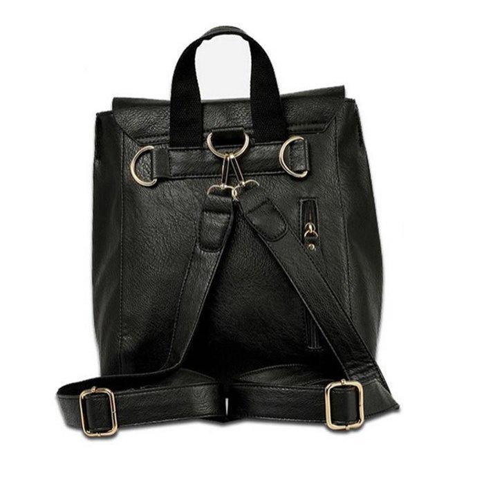 Phoneix New PU leather Vintage Women's Backpack School Bag N4