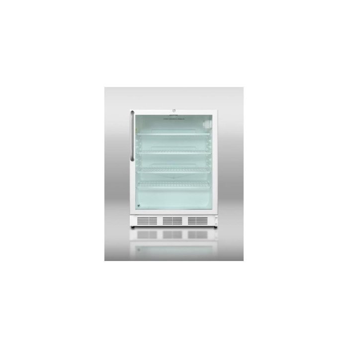 Summit SCR600LTBADA 5.5 cu. ft. Beverage Center With Double Pane Tempered Glass Door Automatic Defrost Factory... N2