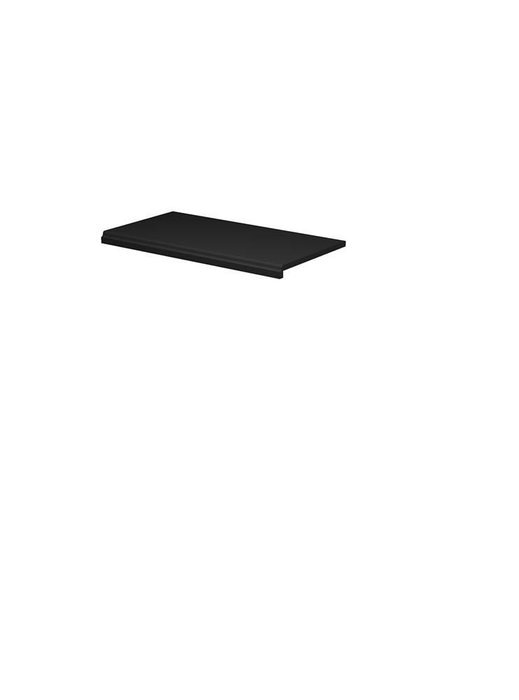 Designer Table Top Below Glass Rack (Rustic Pine - Midnight Black Stain)
