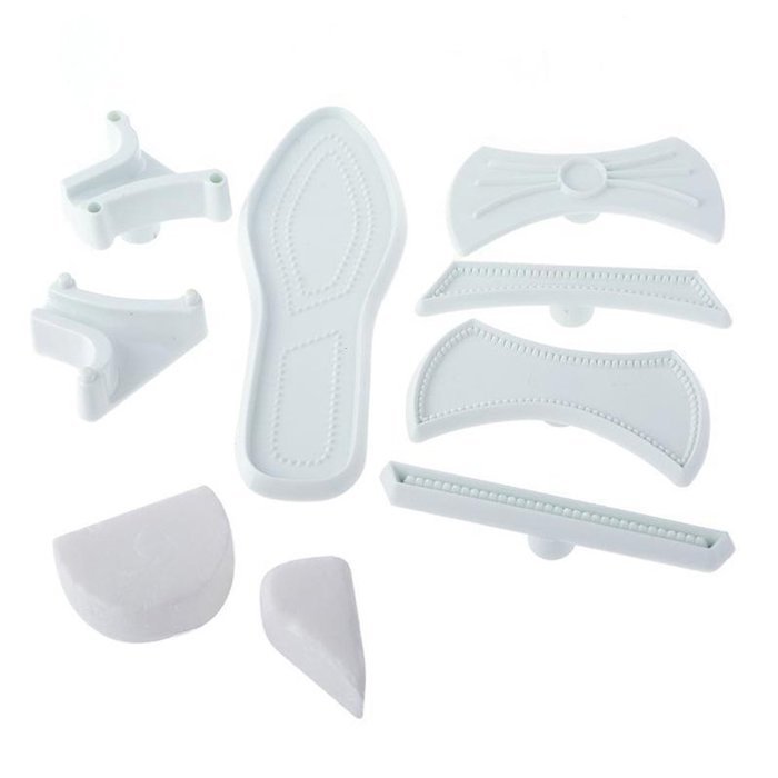 Dealglad&reg; 9 Pcs Lady High-Heeled Shoes Fondant Cake Sugar Craft Baking Cutter Mold N3