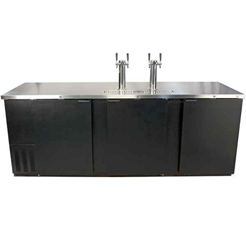 Direct Draw 5 Kegerator Refrigerator in Black with Glass Rinser