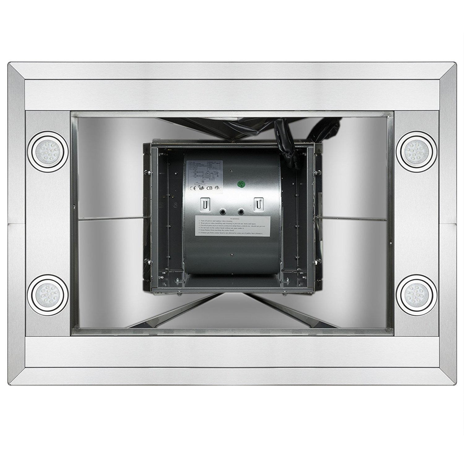 GOLDEN VANTAGE 30" Island Mount Stainless Steel Range Hood Vent GV