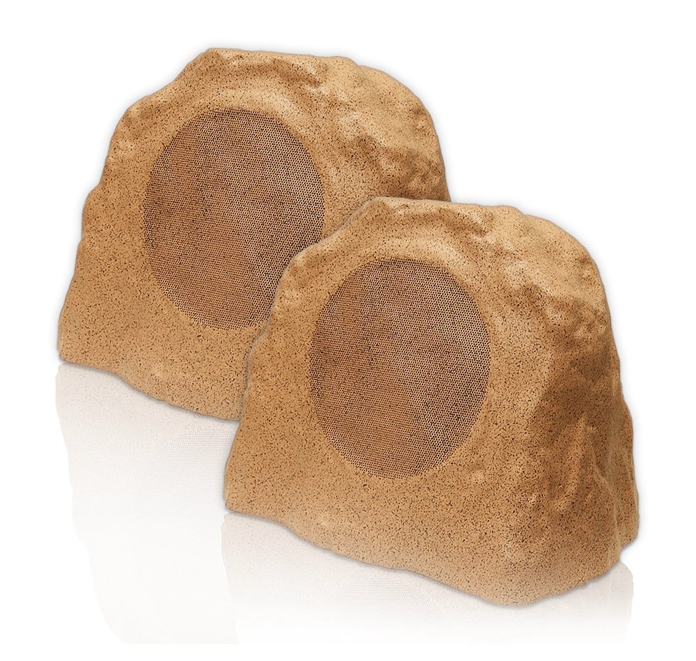 OSD Audio RX640 2-Way Outdoor Rock Speakers (Pair, Sandstone Brown) N3 ...