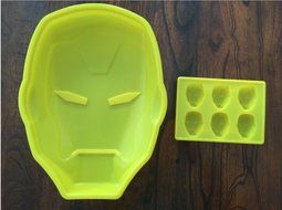 Avengers Iron Man Mask Silicone Birthday Cake Pan Candy Mold Party Supplies Set of 2 N2